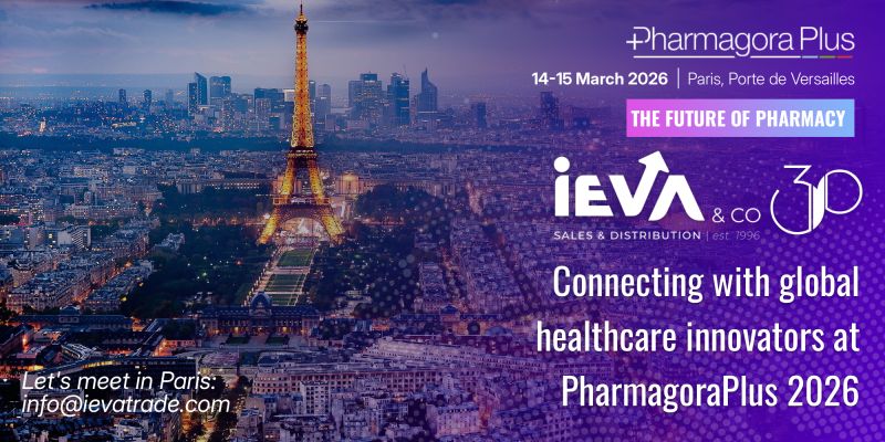 PharmagoraPlus 2026 graphic announcing meetings in Paris on 14–15 March.